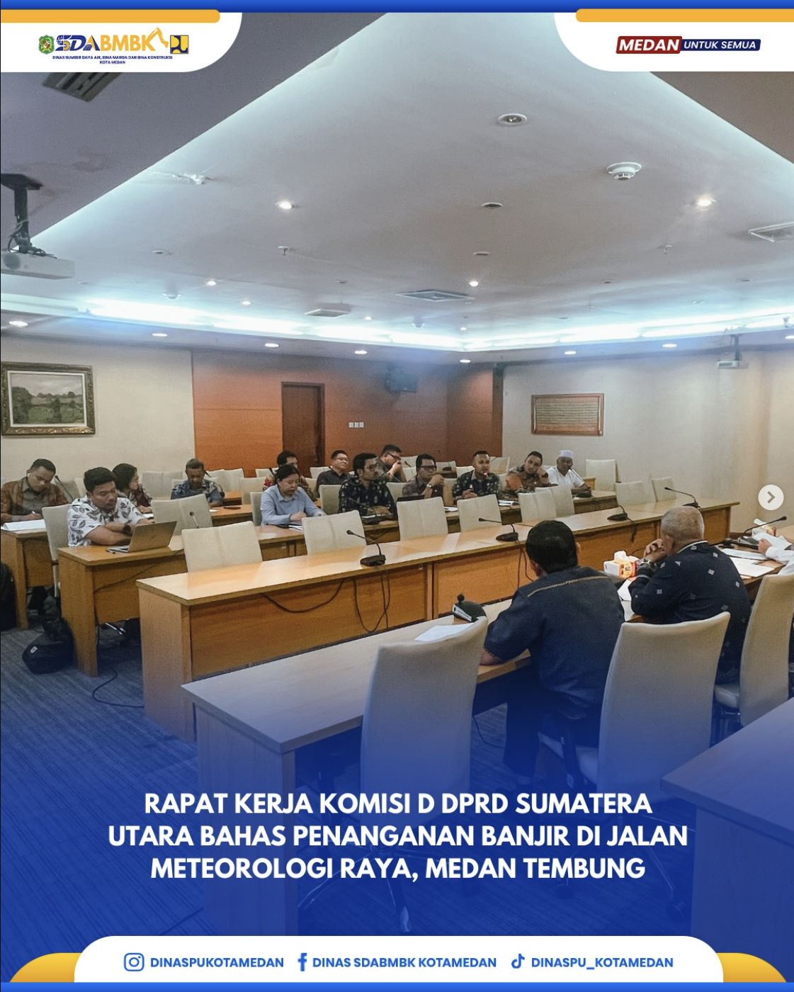 Rapat Kerja Komisi D DPRD Sumatera Utara Bahas Penanganan Banjir Di Jalan Metropolitan Raya, Medan Tembung