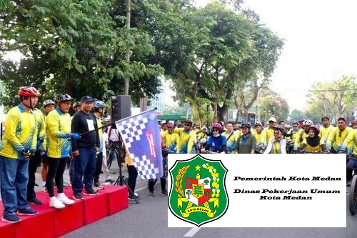 Gubsu Bersama Plt Wali Kota Medan Lepas Medan Bankers Fun Bike