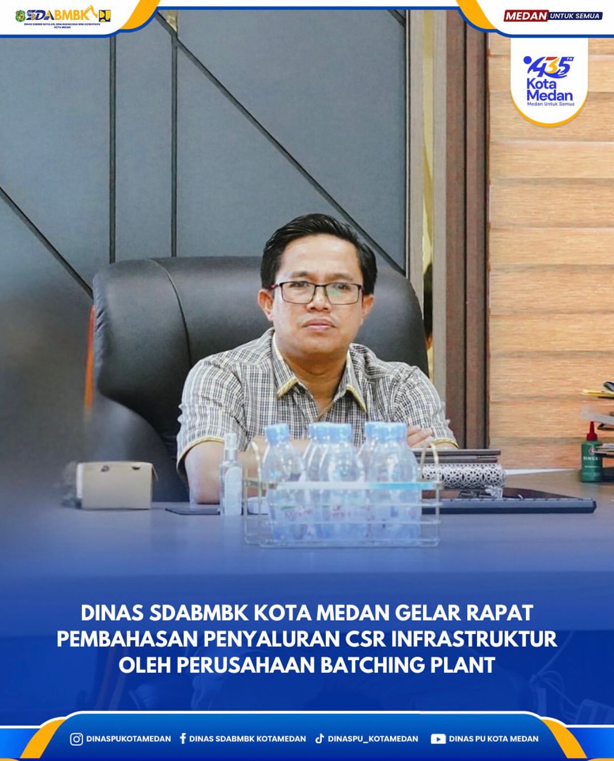 Dinas SDABMBK Kota Medan Gelar Rapat PEmbahasan Penyaluran CSR Infrastruktur Oleh Perusahaan Batching Plant