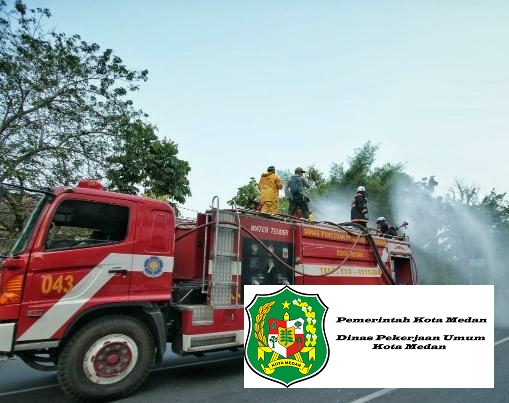 Tidak Hanya Di Tengah Kota, Penyemprotan Cairan Disinfektan Juga Dilakukan Di Pinggiran Kota