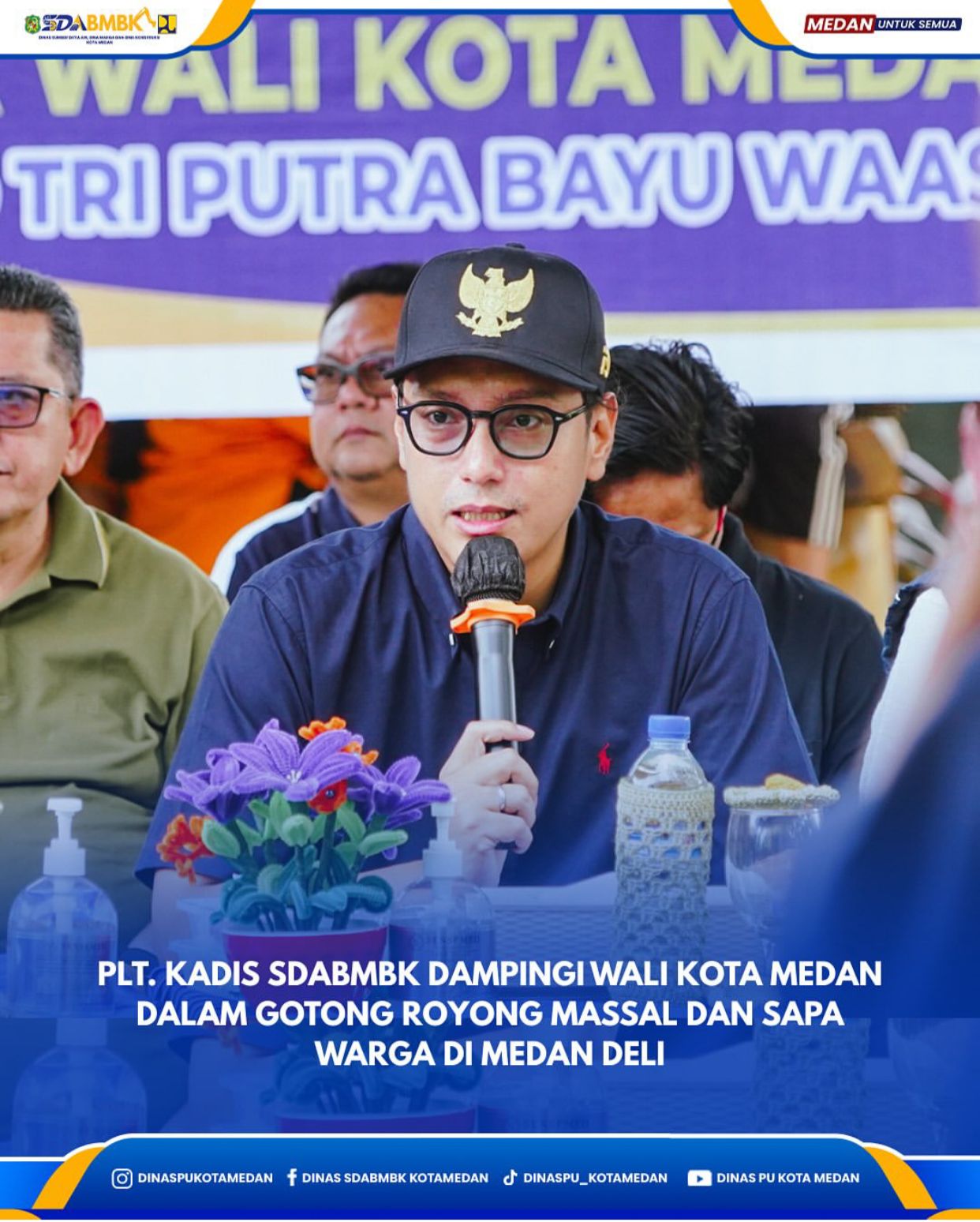 Plt. Kadis SDABMBK Dampingi Wali Kota Medan Dalam Gotong Royong Massal dan Sapa Warga di Medan Deli