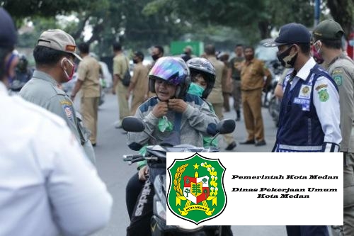 Puluhan Orang Terjaring Razia Masker di Jalan Gatot Subroto Medan