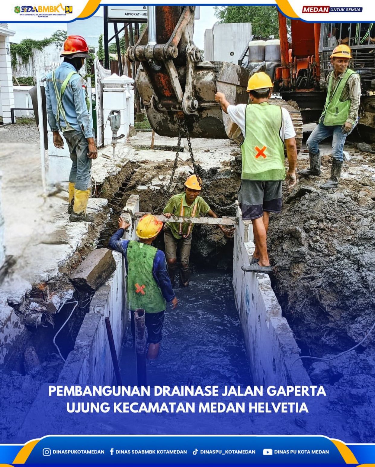 Pembangunan Drainase Jalan Gaperta Ujung Kecamatan Medan Helvetia