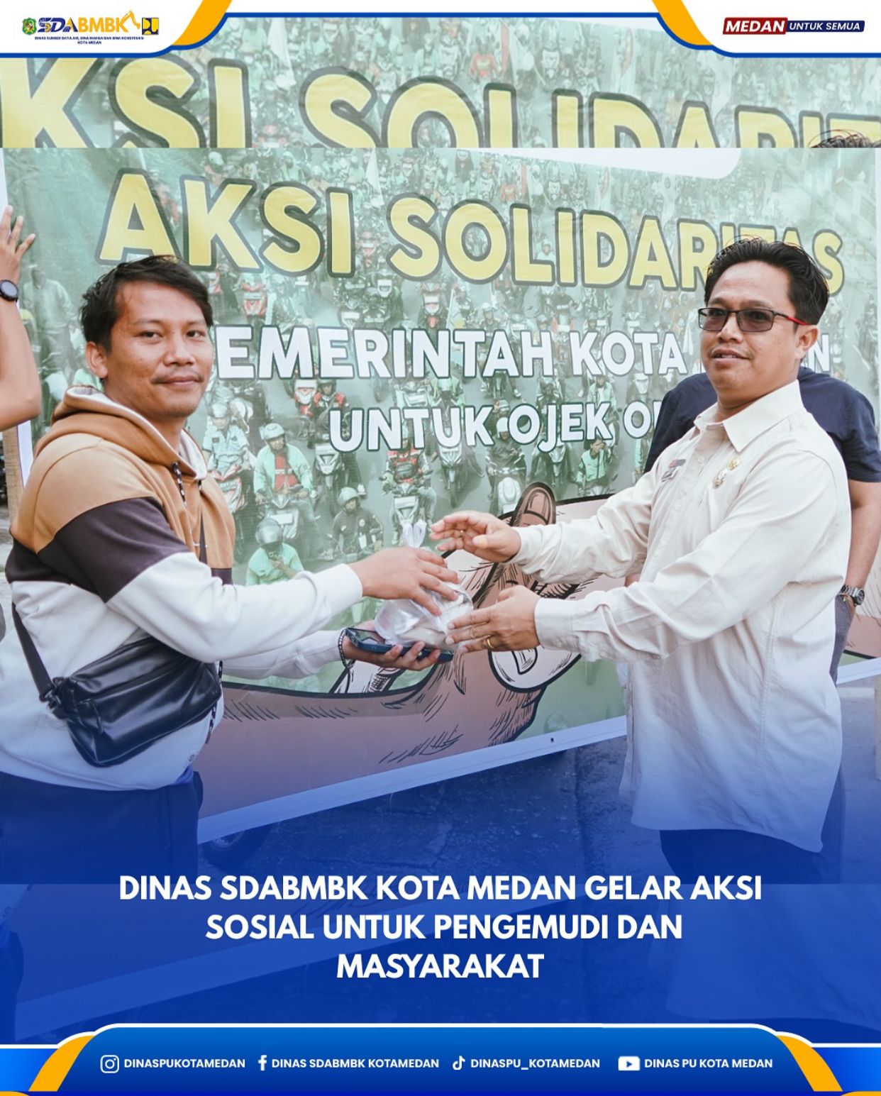 Dinas SDABMBK Kota Medan Gelar Aksi Sosial Untuk Pengemudi dan Masyarakat