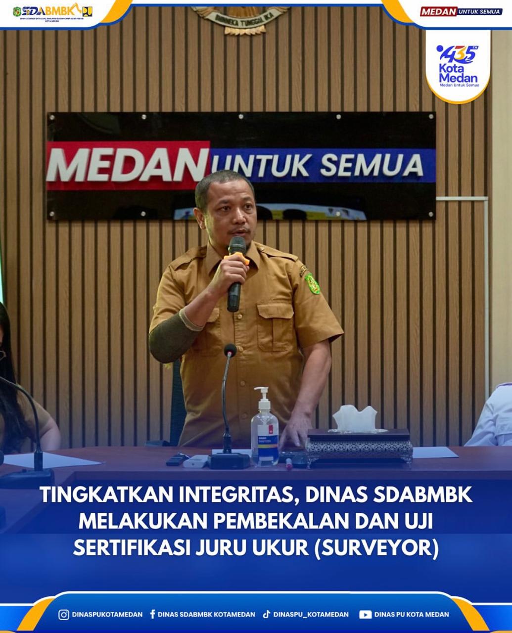 Tingkatkan Integritas, Dinas SDABMBK Melakukan Pembekalan dan Uji Sertifkasi Juru Ukur (Surveyor)