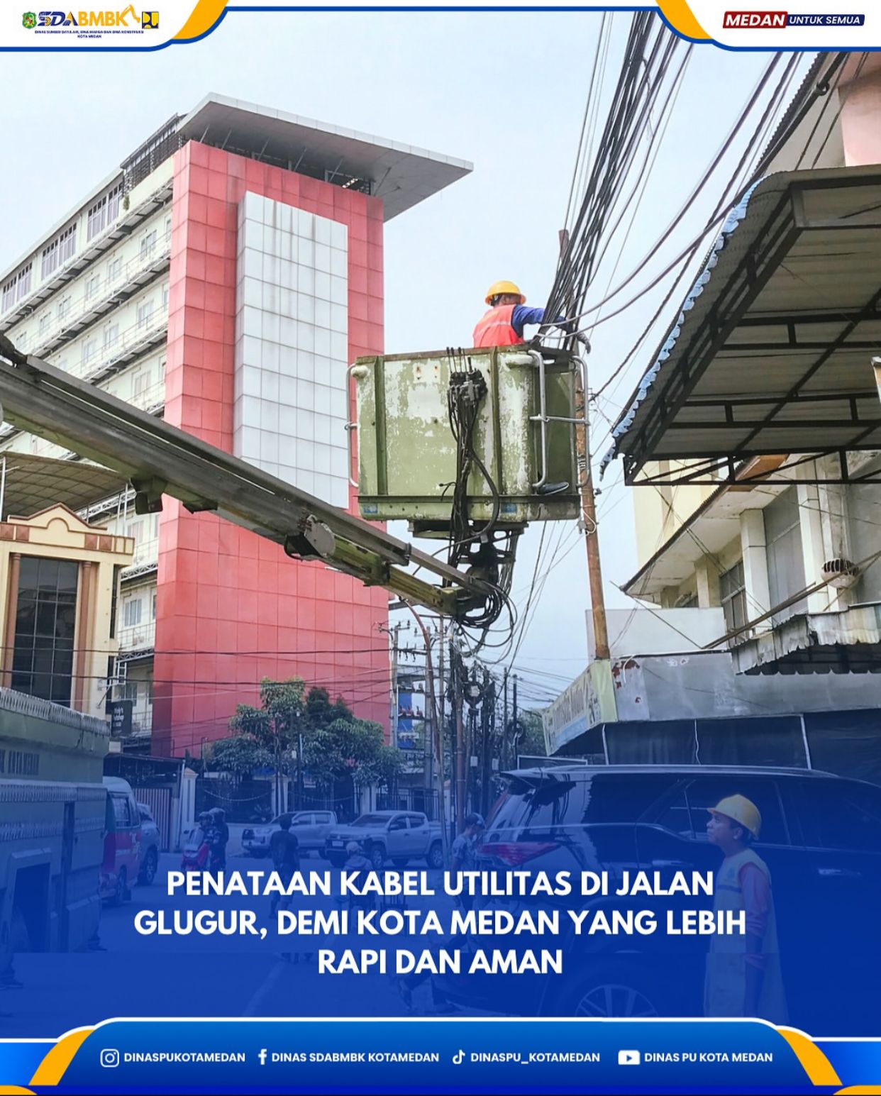 Penataan Kabel Utilitas di Jalan Glugur Demi Kota Medan Yang Lebih  Rapi dan Aman