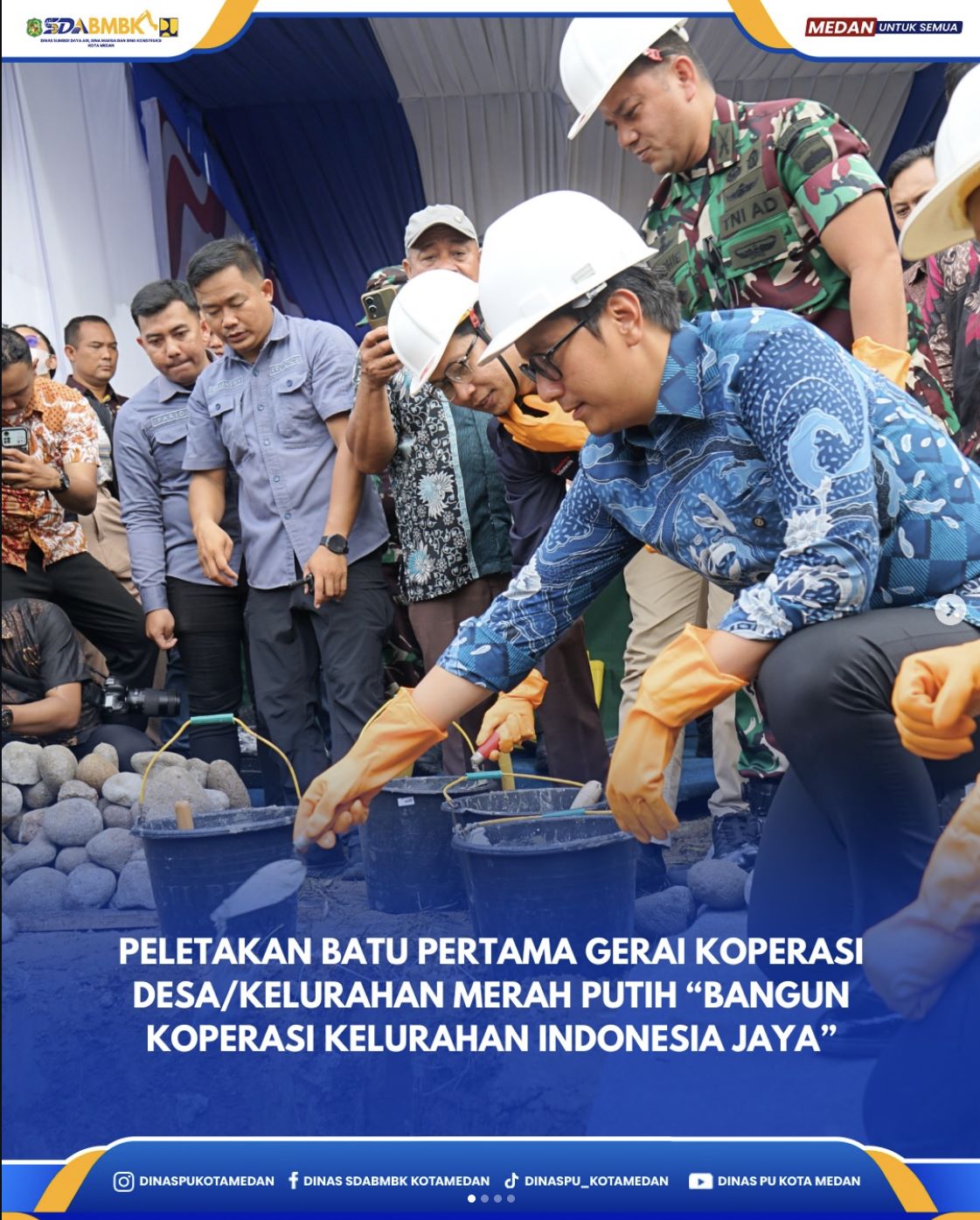 Peletakan Batu Pertama Gerai Koperasi Desa/Kelurahan Merah Putih "Bangun Koperasi Kelurahan Indonesia Raya"