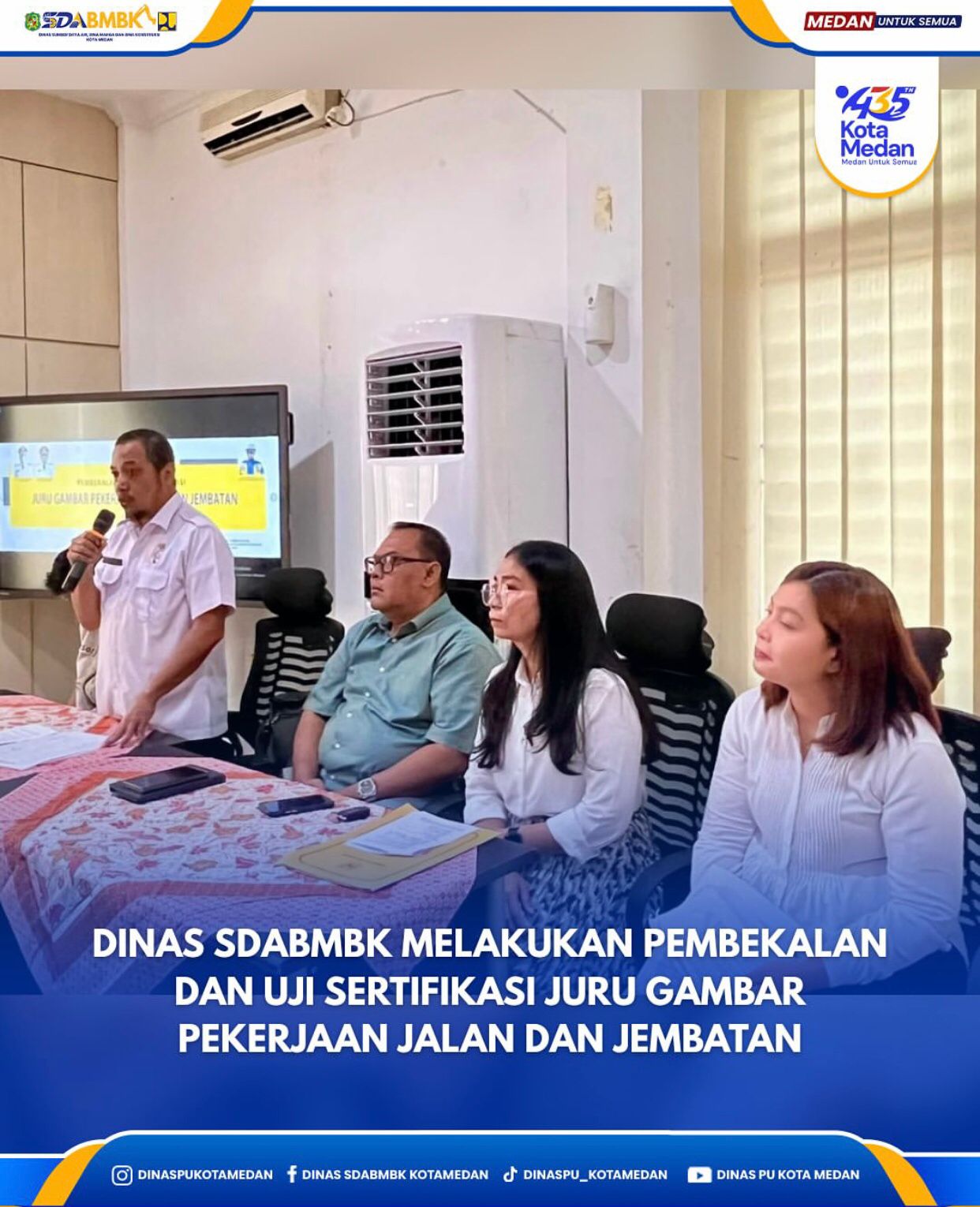 Dinas SDABMBK Melakukan Pembekalan dan Uji Sertifikasi Juru Gambar Pekerjaan Jalan dan Jembatan