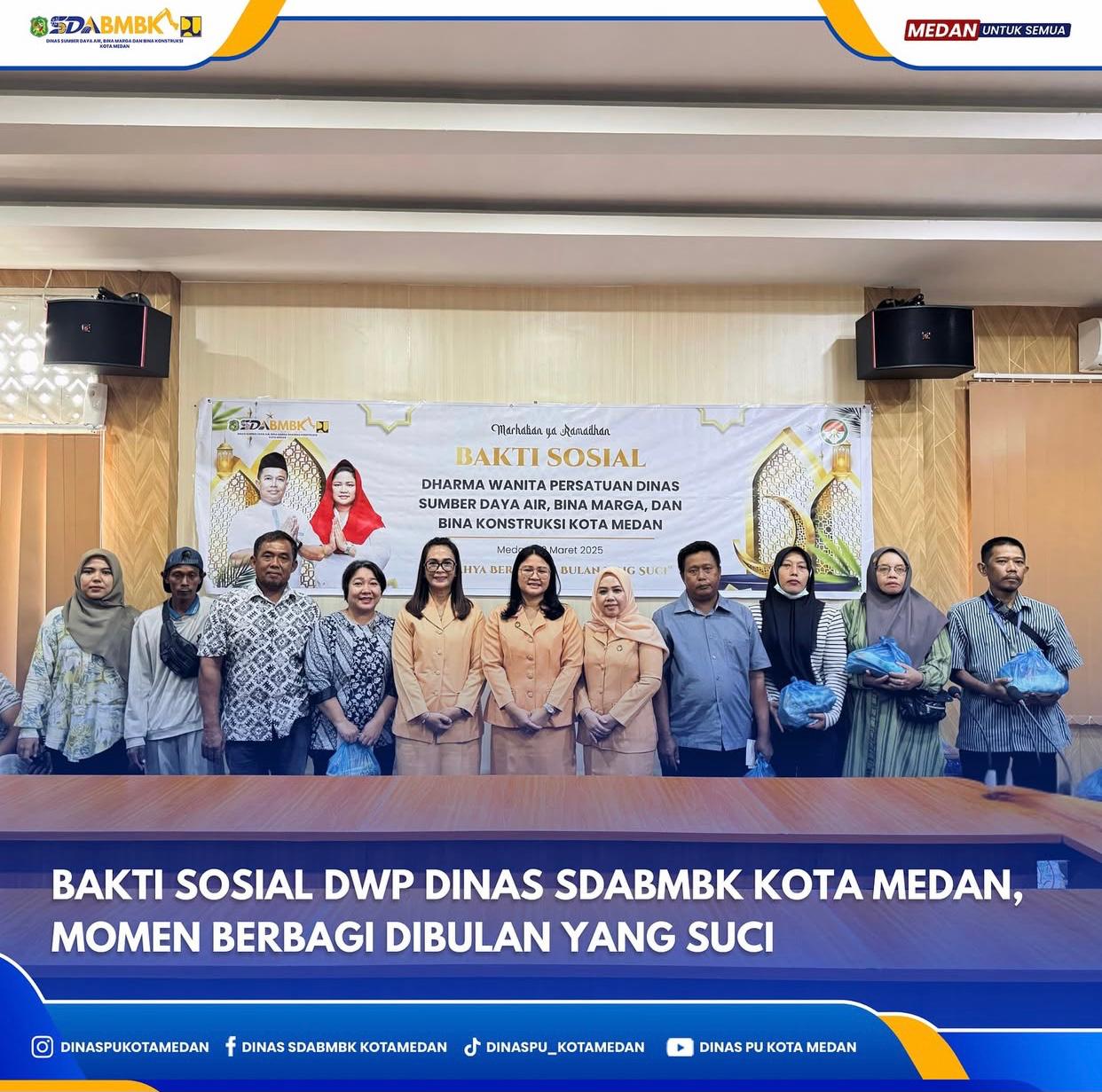 Bakti Sosial DWP Dinas SDABMBK Kota Medan, Momen Berbagi Dibulan Yang Suci.