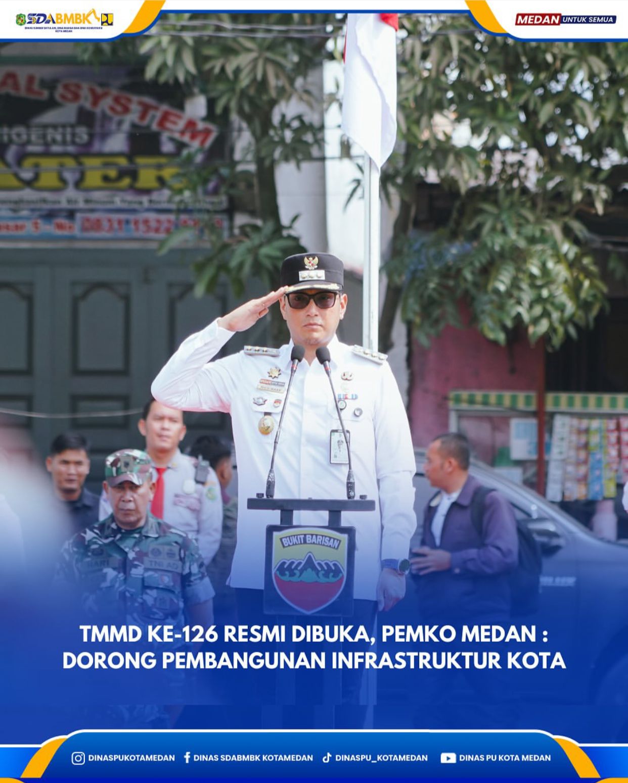 TMMD ke-126 Resmi Dibuka, Pemko Medan: Dorong Pembangunan Infrastruktur Kota