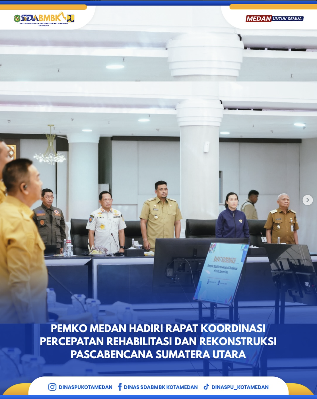 Pemko Medan Hadiri Rapat Koordinasi Percepatan Rehabilitasi dan Rekonstruksi Pascabencana Sumatera Utara