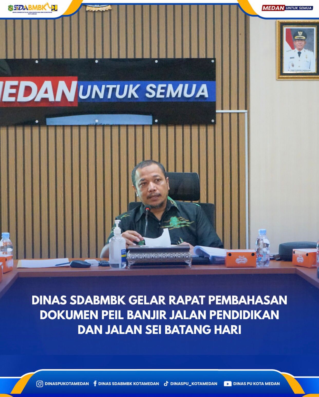 Dinas SDABMBK Gelar Rapat Pembahasan Dokumen Peil Banjir Jalan Pendidikan dan Jalan Sei Batang Hari