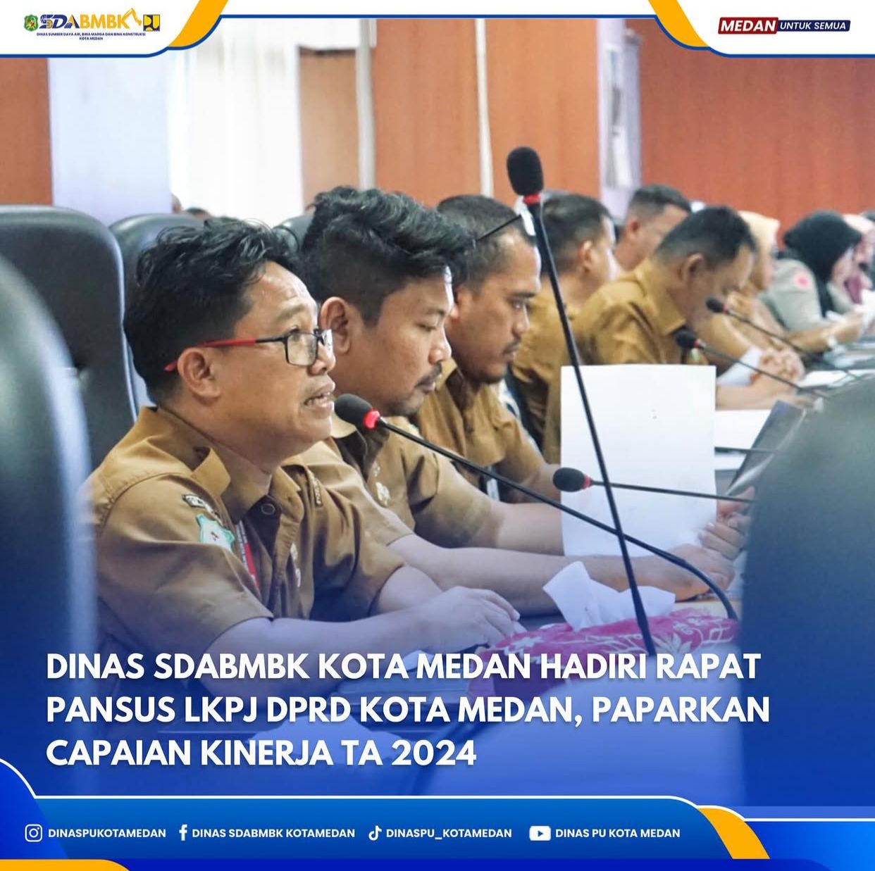 Dinas SDABMBK Kota Medan Hadiri Rapat Pansus LKPJ DPRD Kota Medan, Paparkan Capaian Kinerja TA 2024