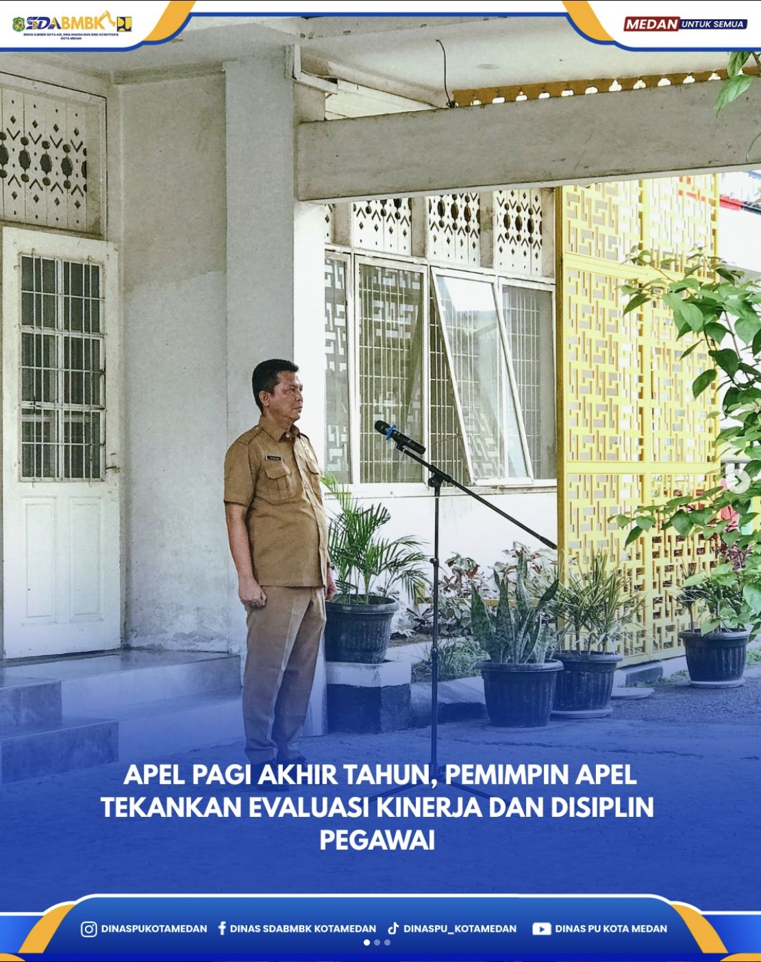 Apel Pagi Akhiri Tahun, Pemimpin Apel Tekankan Evaluasi Kinerja dan Disiplin Pegawai