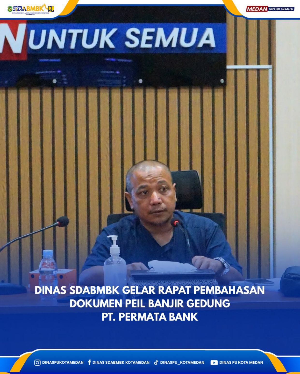 Dinas SDABMBK Gelar Rapat Pembahasan Dokumen Peil Banjir Gedung PT. Permata Bank