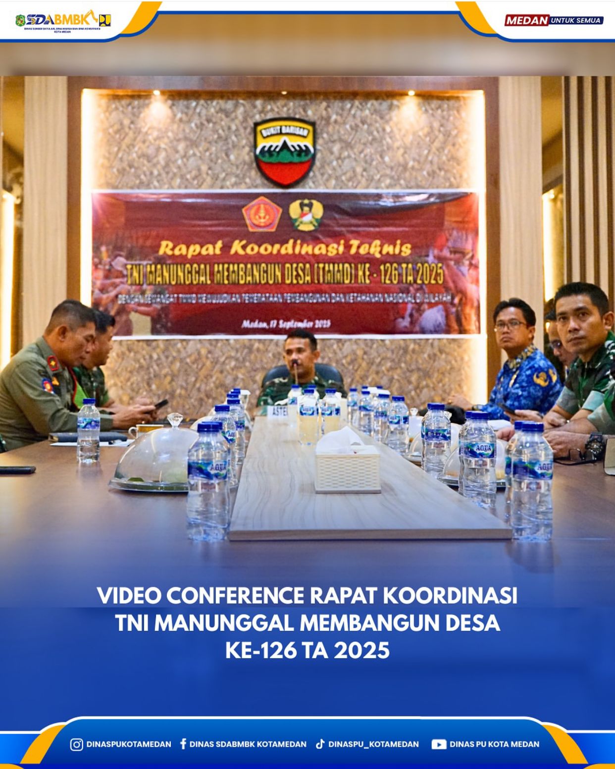 Video Conference Rapat Koordinasi TNI Manunggal Membangun Desa Ke-126 TA 2025