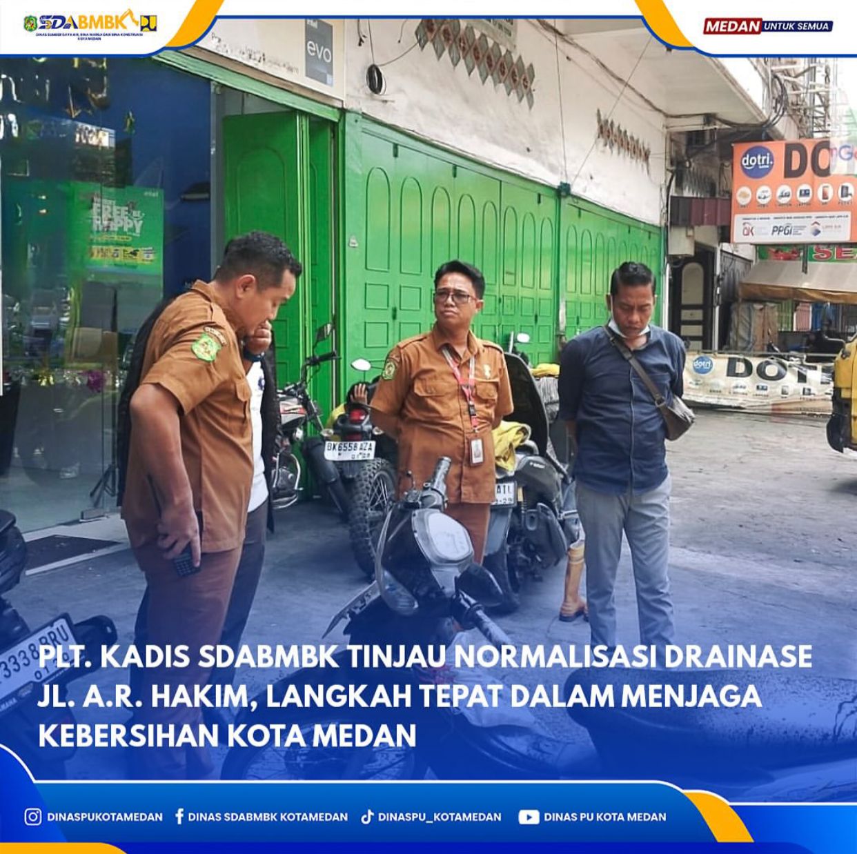 Plt. Kadis SDABMBK Tinjau Normalisasi Drainase Jl. A.R.Hakim, Langkah Tepat Dalam Menjaga Kebersihan Kota Medan
