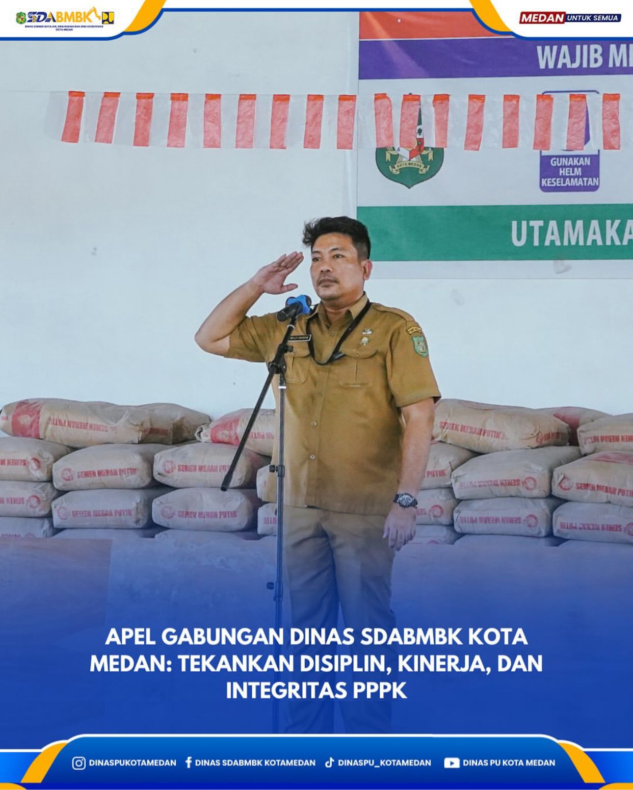 Apel Gabungan Dinas SDABMBK Kota Medan: Tekankan Disiplin, Kinerje, dan Intergrutas PPPK