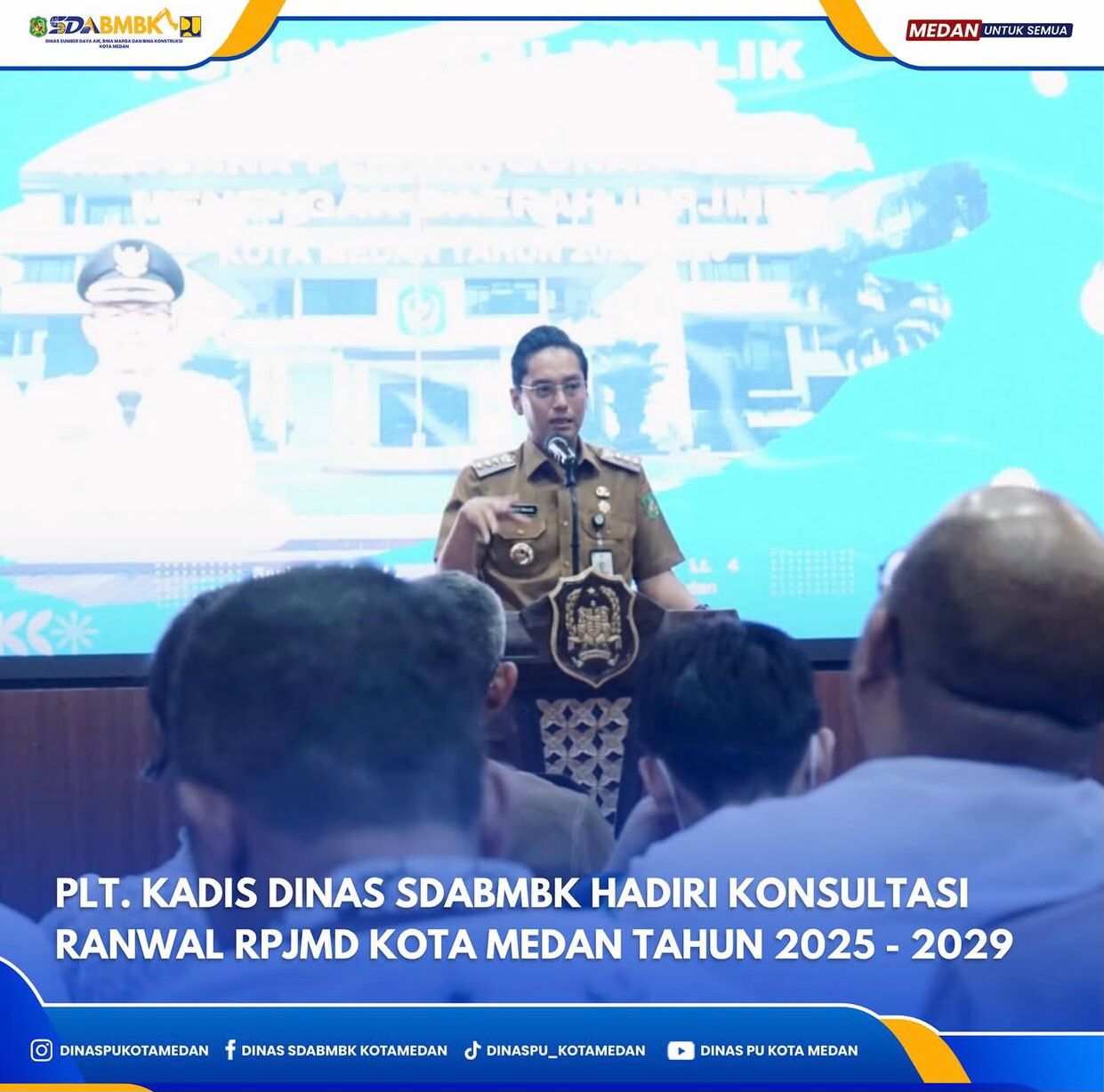 Plt. Kadis SDABMBK Hadiri Konsultasi Ranwal RPJMD Kota Medan Tahun 2025-2029