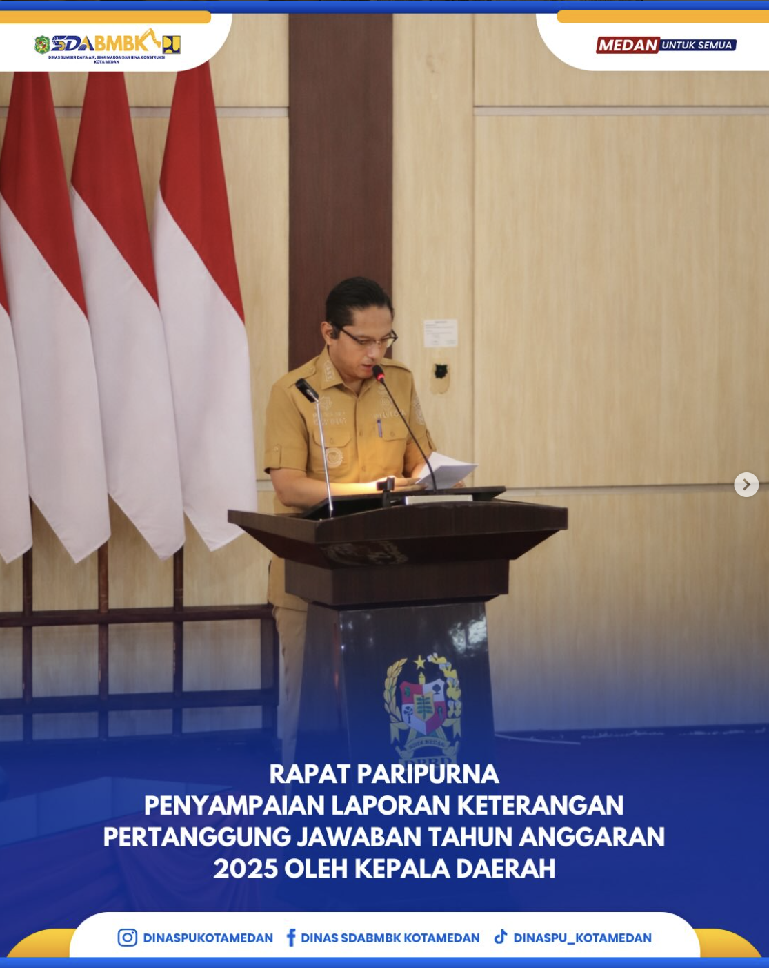 Rapat Paripurna Penyampaian Laporan Keterangan Pertanggung Jawaban Anggaran 2025 Oleh Kepala Daerah