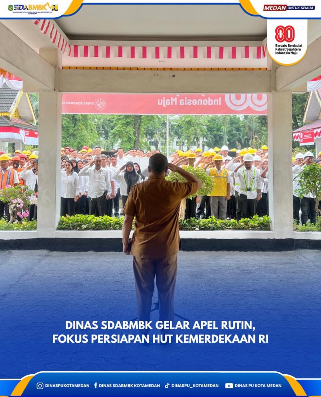 Dinas SDABMBK Gelar Apel Rutin, Fokus Persiapkan Hut Kemerdekaan RI