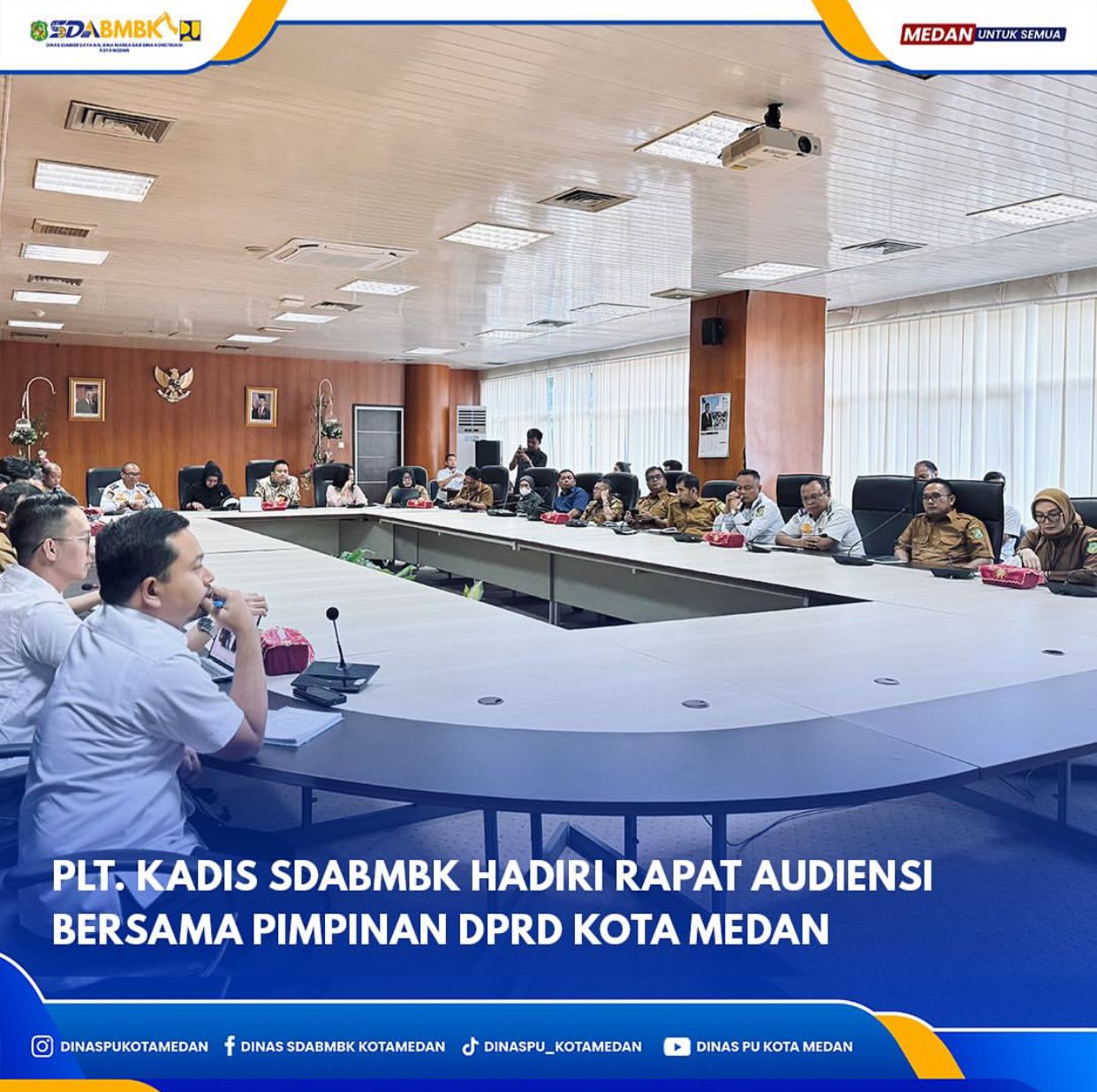 Plt. Kadis SDABMBK Hadiri Rapat Audiensi Bersama Pimpinan DPRD Kota Medan